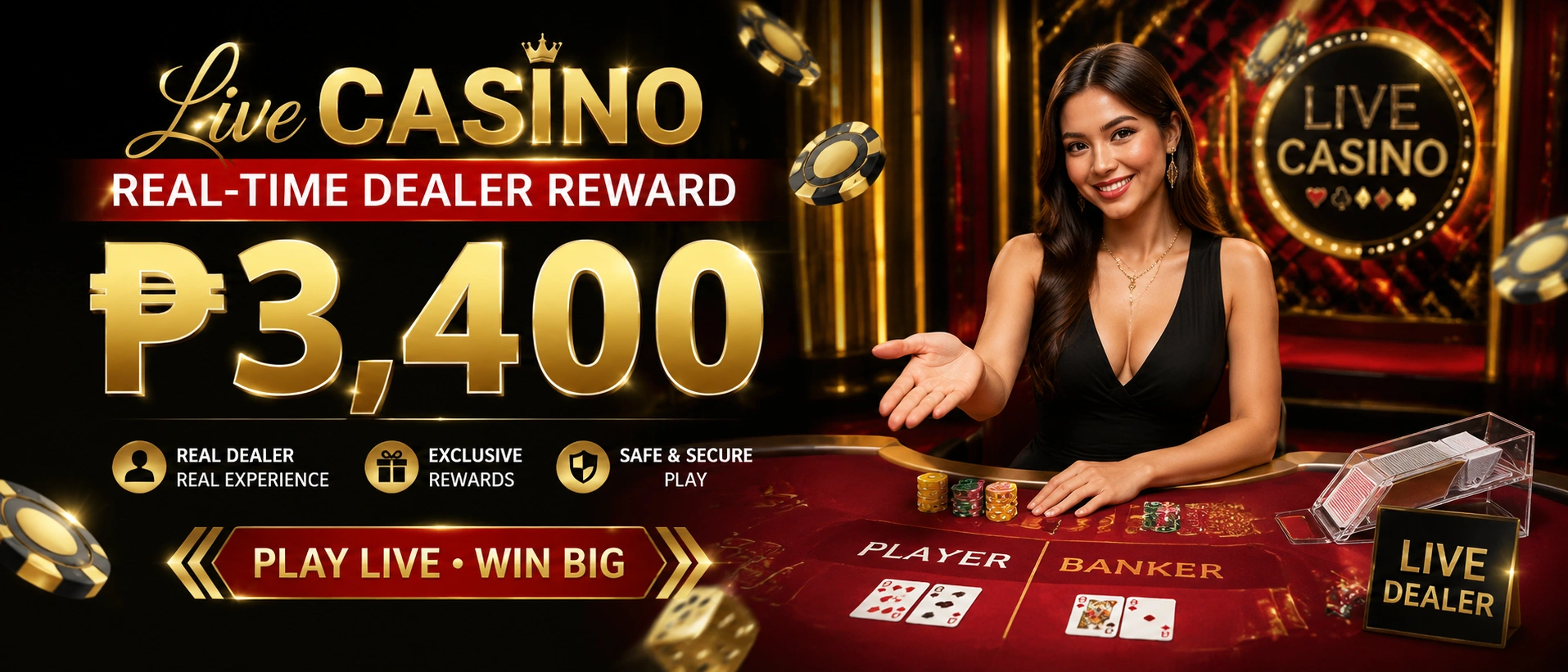 Live dealer casino table on mobile and desktop